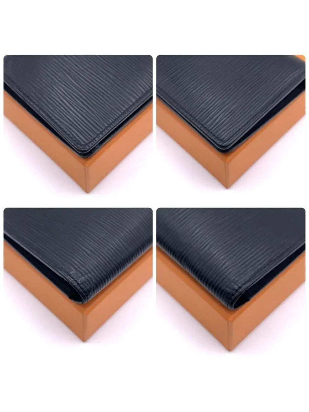 Louis Vuitton Epi Portefeuille Brazza Circle Black Yellow Wallet